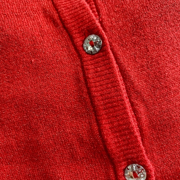 ⭐️2/$15 Girls Button Up Sparkle Cardigan - Picture 3 of 9